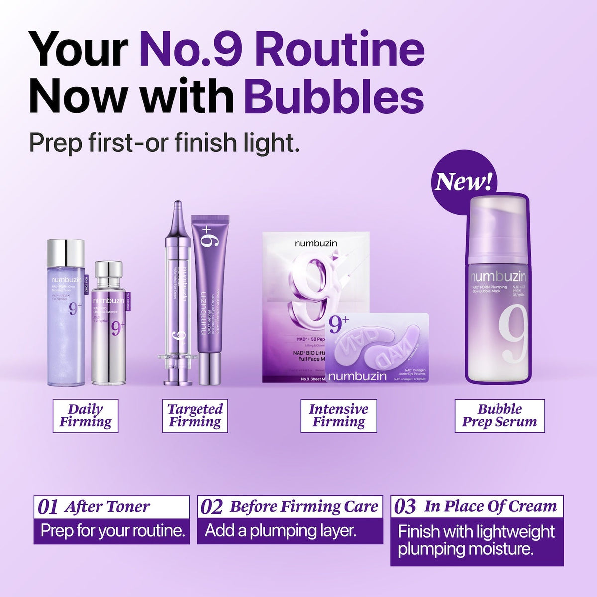 numbuzin No.9 NAD+ PDRN Plumping Glow Bubble Mask 85mL