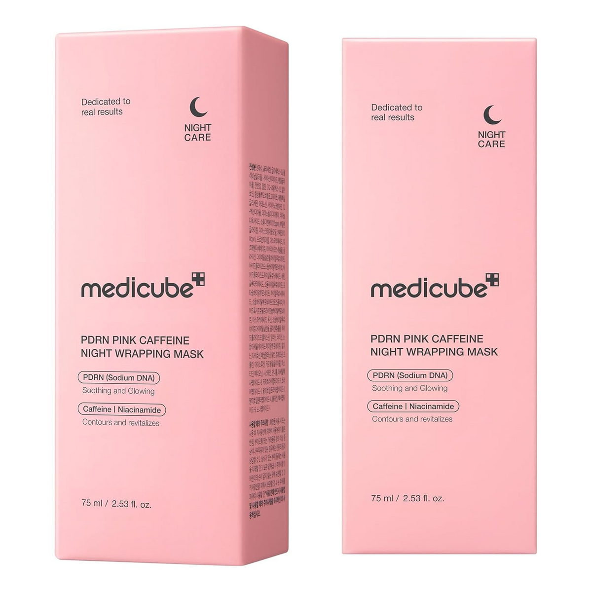 two box packaging of medicube PDRN Caffeine Wrapping Masks