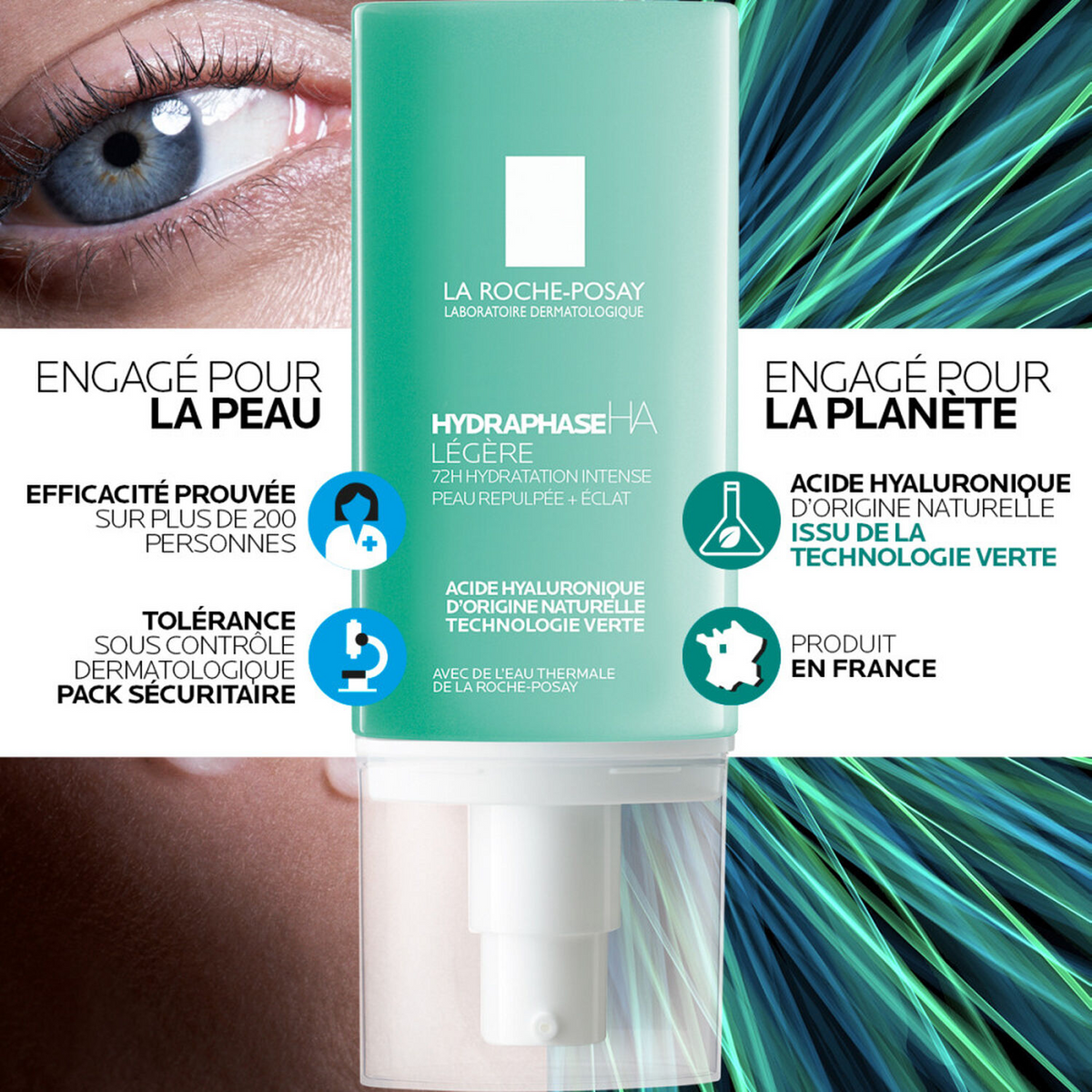 LA ROCHE POSAY Hydraphase HA Light Set pump bottle in center