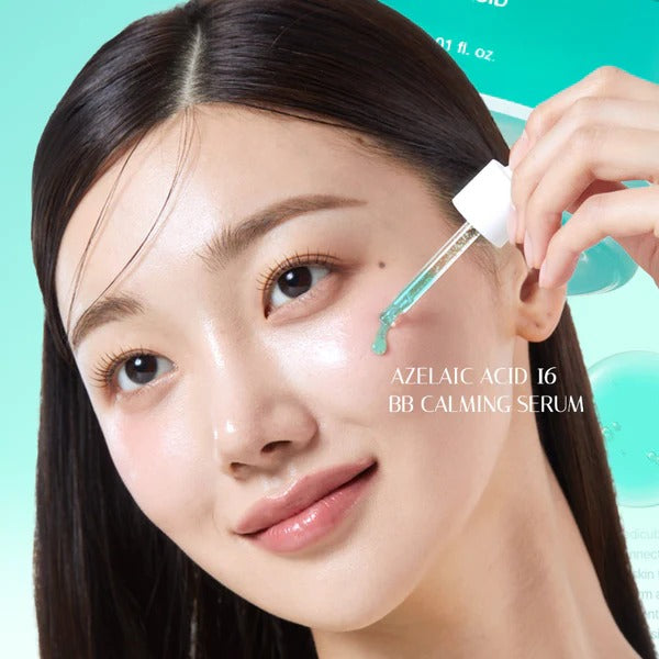 woman applying medicube Azelaic Acid 16 BB Serum on her face
