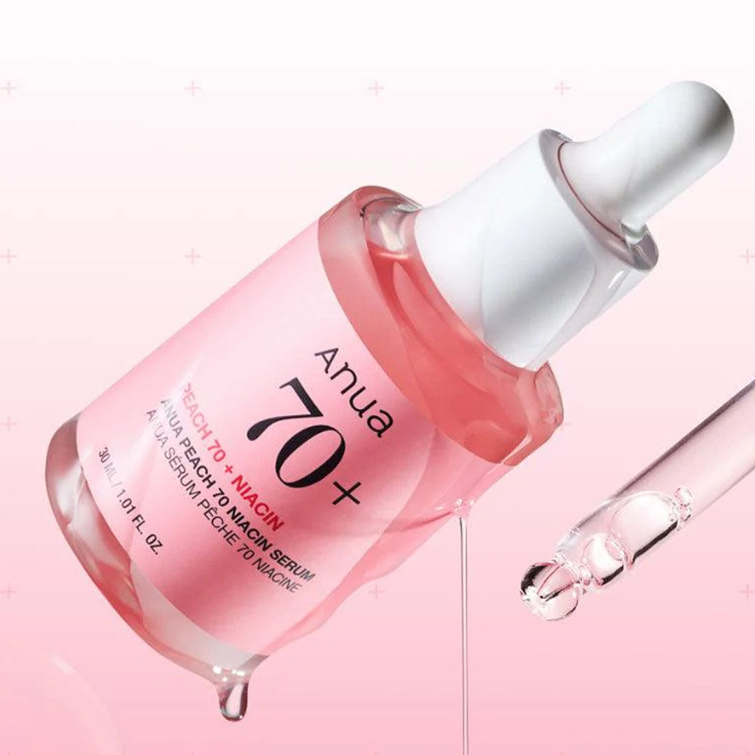 Anua Peach 70+ Niacin Serum drenched in product