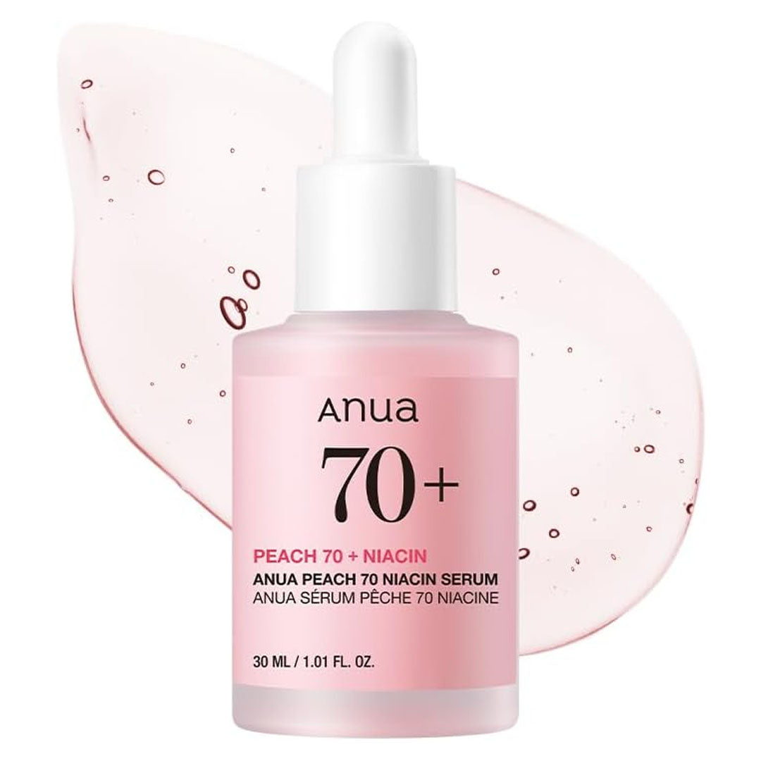 Anua Peach 70+ Niacin Serum 30 mL dropper bottle