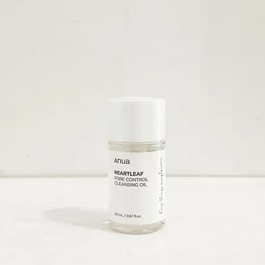a bottle of Anua Heartleaf Pore Control Cleansing Oil Mini 20 mL