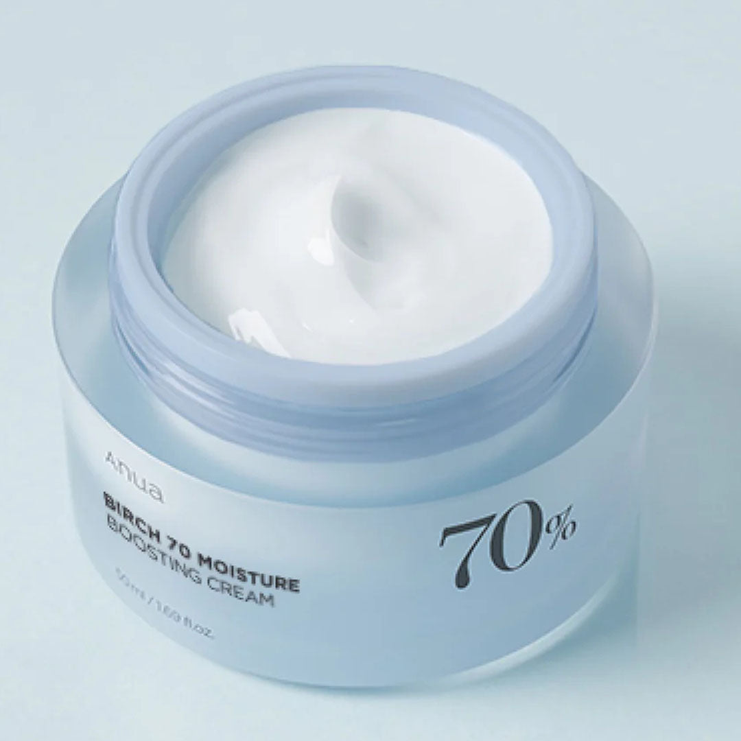 open jar of Anua Birch Moisture Boosting Cream