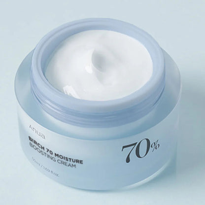 open jar of Anua Birch Moisture Boosting Cream