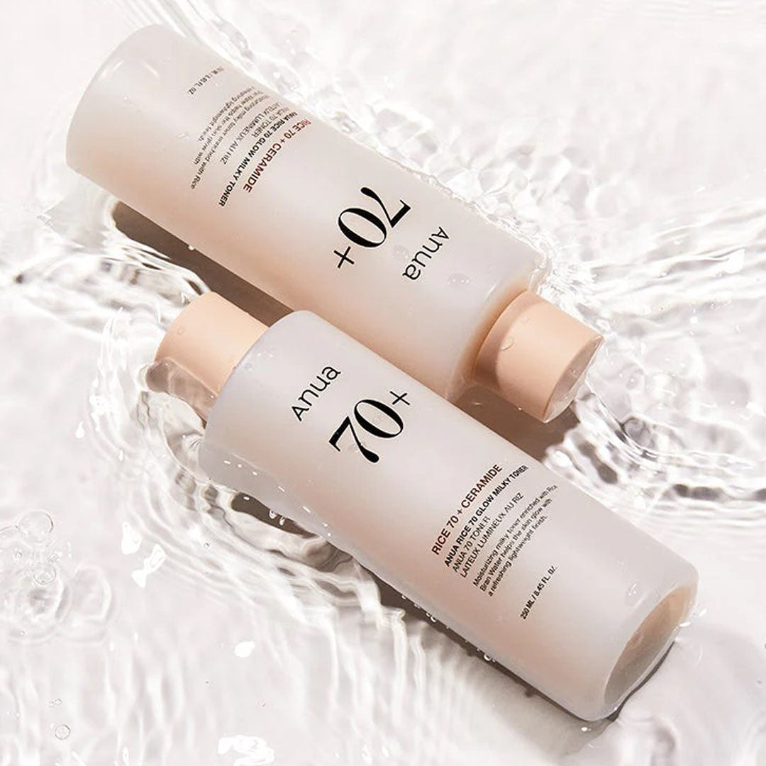 2 bottles of Anua Rice 70 Glow Milky Toner 250 mL