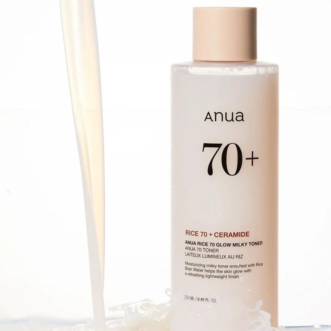 Anua Rice 70 Glow Milky Toner bottle