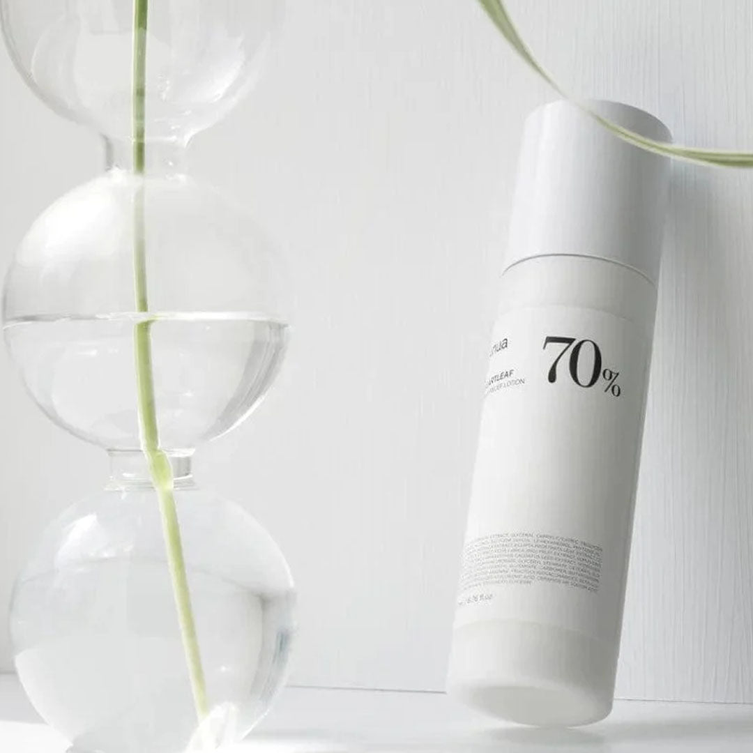 Anua heartleaf 70% Daily Relief Lotion bottle on a white background