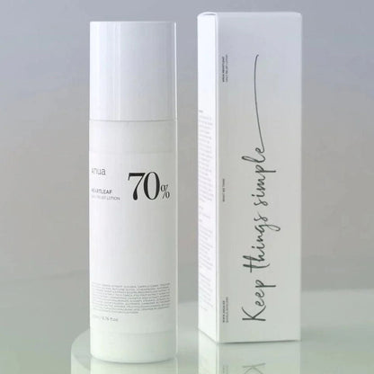Anua heartleaf 70% Daily Relief Lotion bottle with box packaging