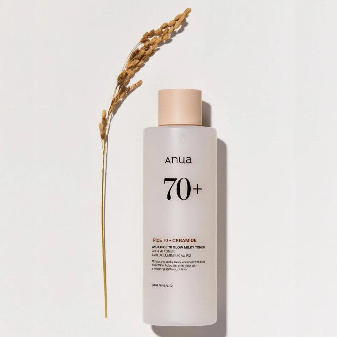 Anua Rice 70 Glow Milky Toner 250 mL bottle