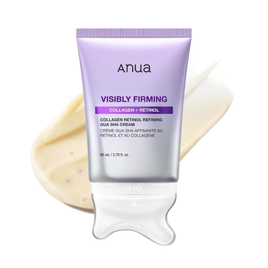 Anua Visibly Firming Collagen Retinol Gua Sha Cream 80ml with retinol, collagen and peptides for firmer, smoother and youthful-looking skin
