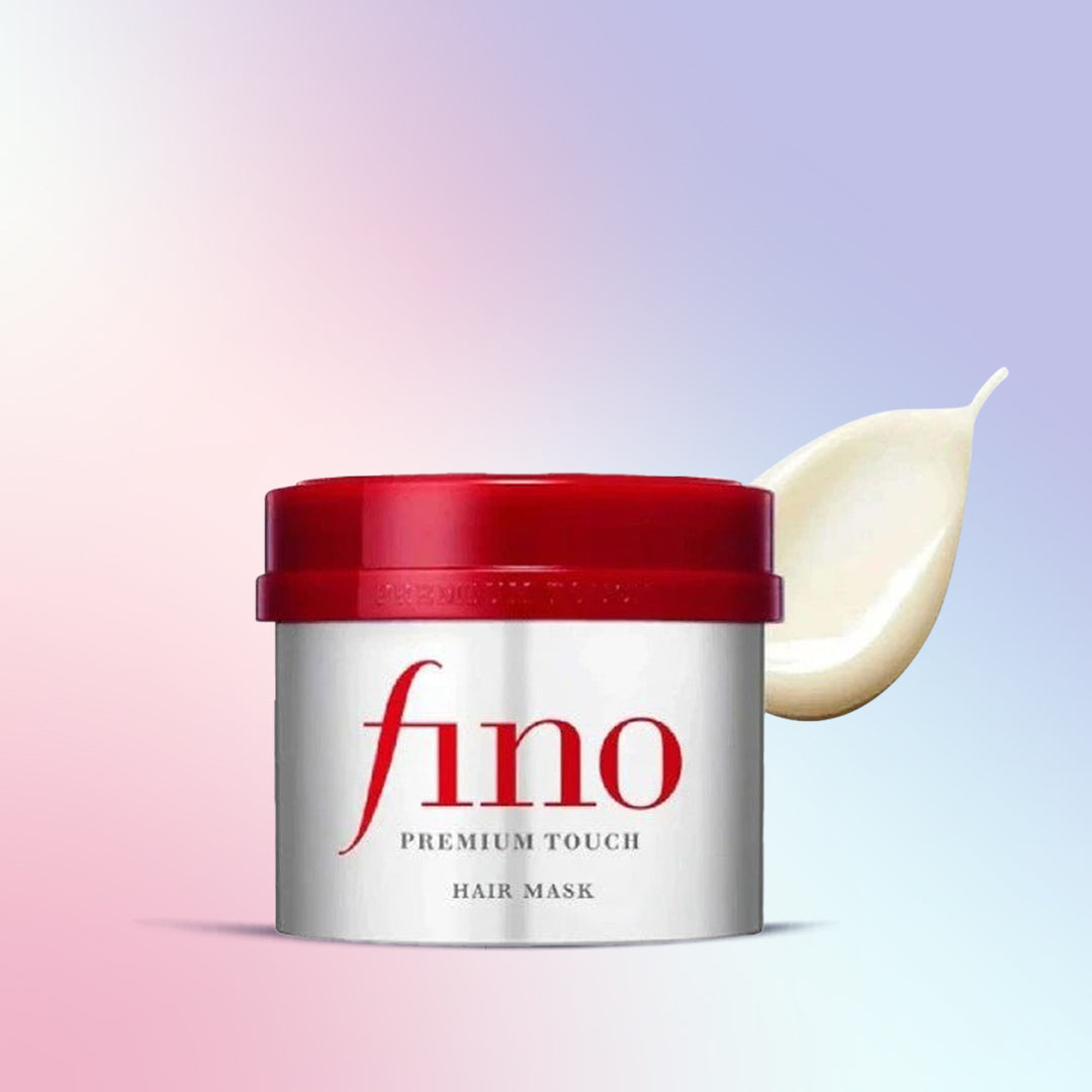 A container of Shiseido Fino Premium Touch Hair Mask 