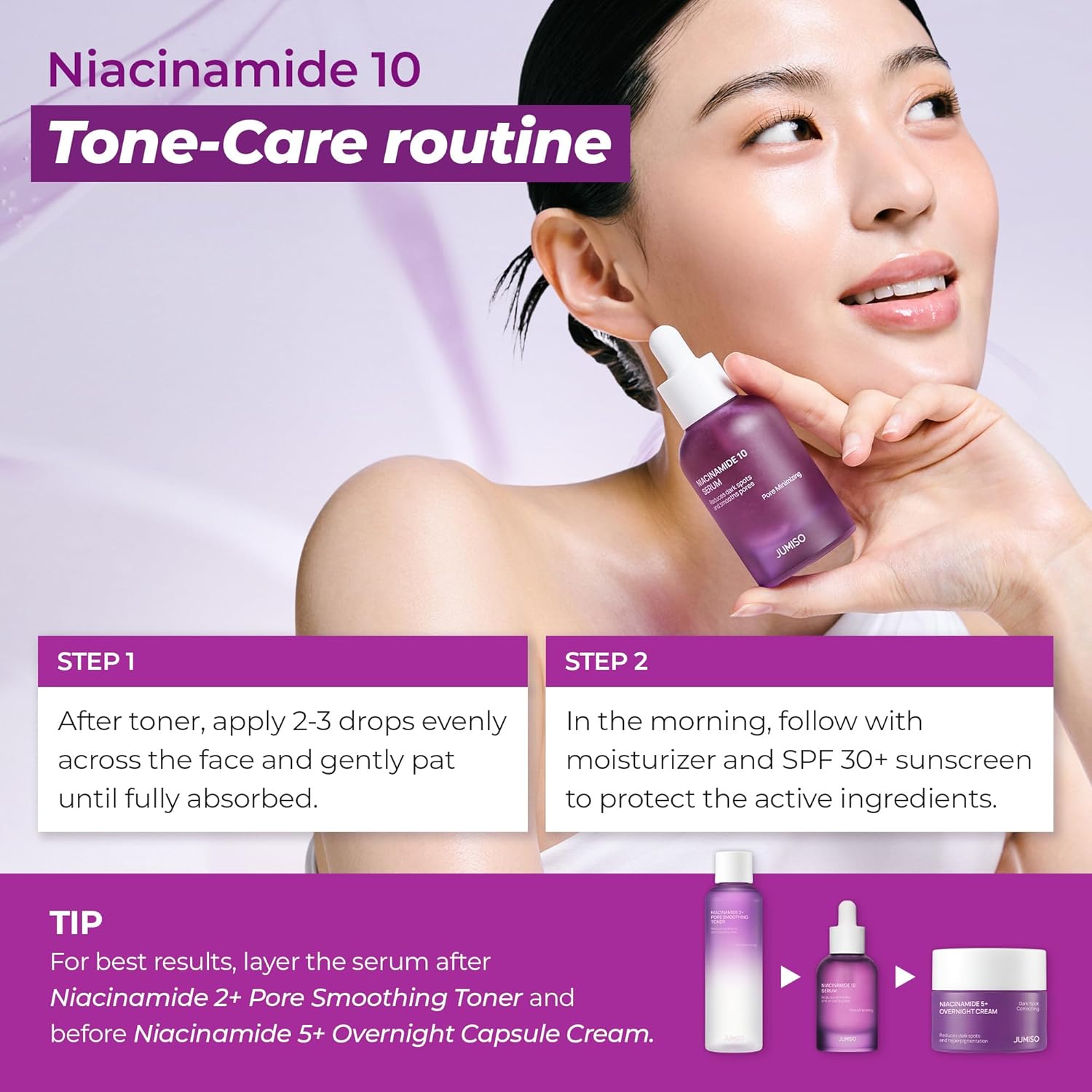 Jumiso Niacinamide 10 Serum 30ml Korean pore minimizing serum with 10% Niacinamide for dark spots, enlarged pores, hyperpigmentation, and brighter skin available in UAE.