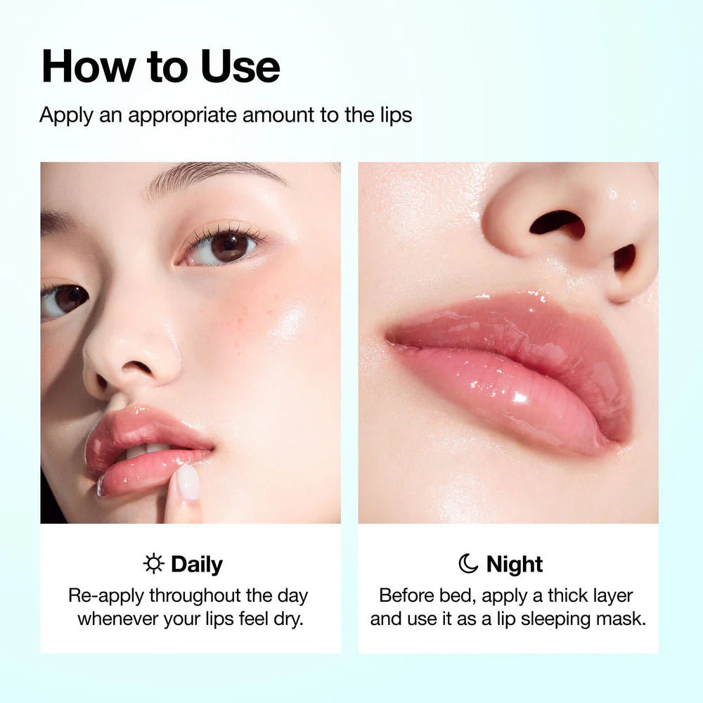 Anua PDRN Hyaluron Lip Serum 10ml Korean hydrating lip serum with PDRN and Hyaluronic Acid for dry lips, lip barrier care, and a naturally glossy finish available in UAE.