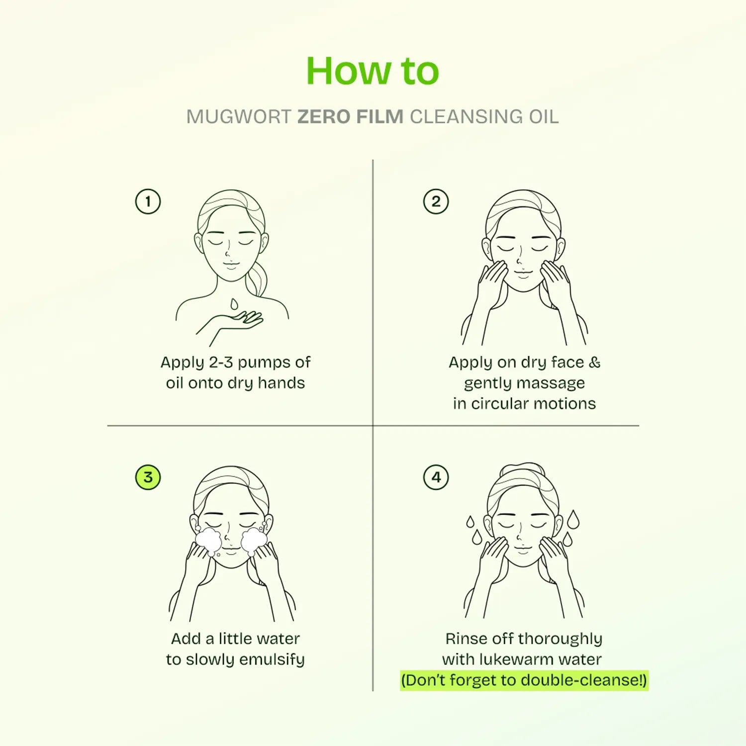 orien Mugwort Zero Film Cleansing Oil 200ml instruction usage