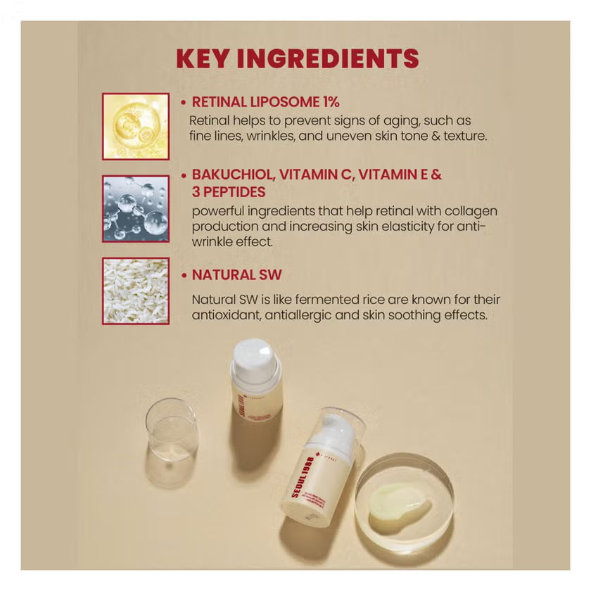 K-SECRET - SEOUL 1988 Cream : Retinal Liposome 1% + Fermented Rice - 50ml
