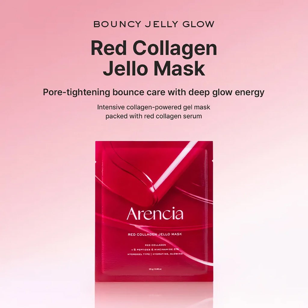 Arencia Red Collagen Jello Mask 4 Sheets