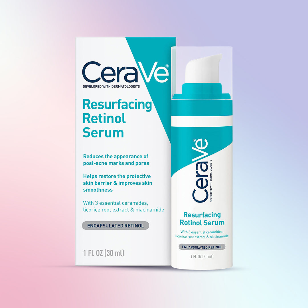 CeraVe Resurfacing Retinol Serum bottle with packaging 