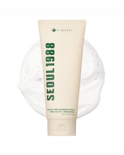 Seoul 1988 Cleansing Foam, Pine Cica 1% + Probiotics 150 mL