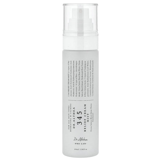 Dr. Althea 345 Relief Cream Mist 100ml hydrating soothing Korean face mist with Panthenol and Rice Bran Water UAE