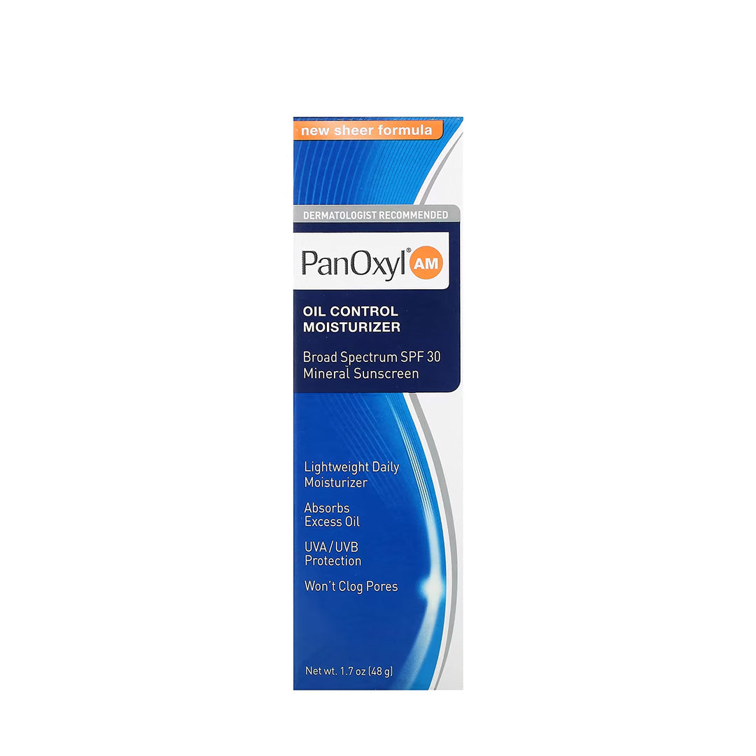 PanOxyl AM Oil Control Moisturizer SPF30 48g (1.7 oz) Mineral Sunscreen PanOxyl