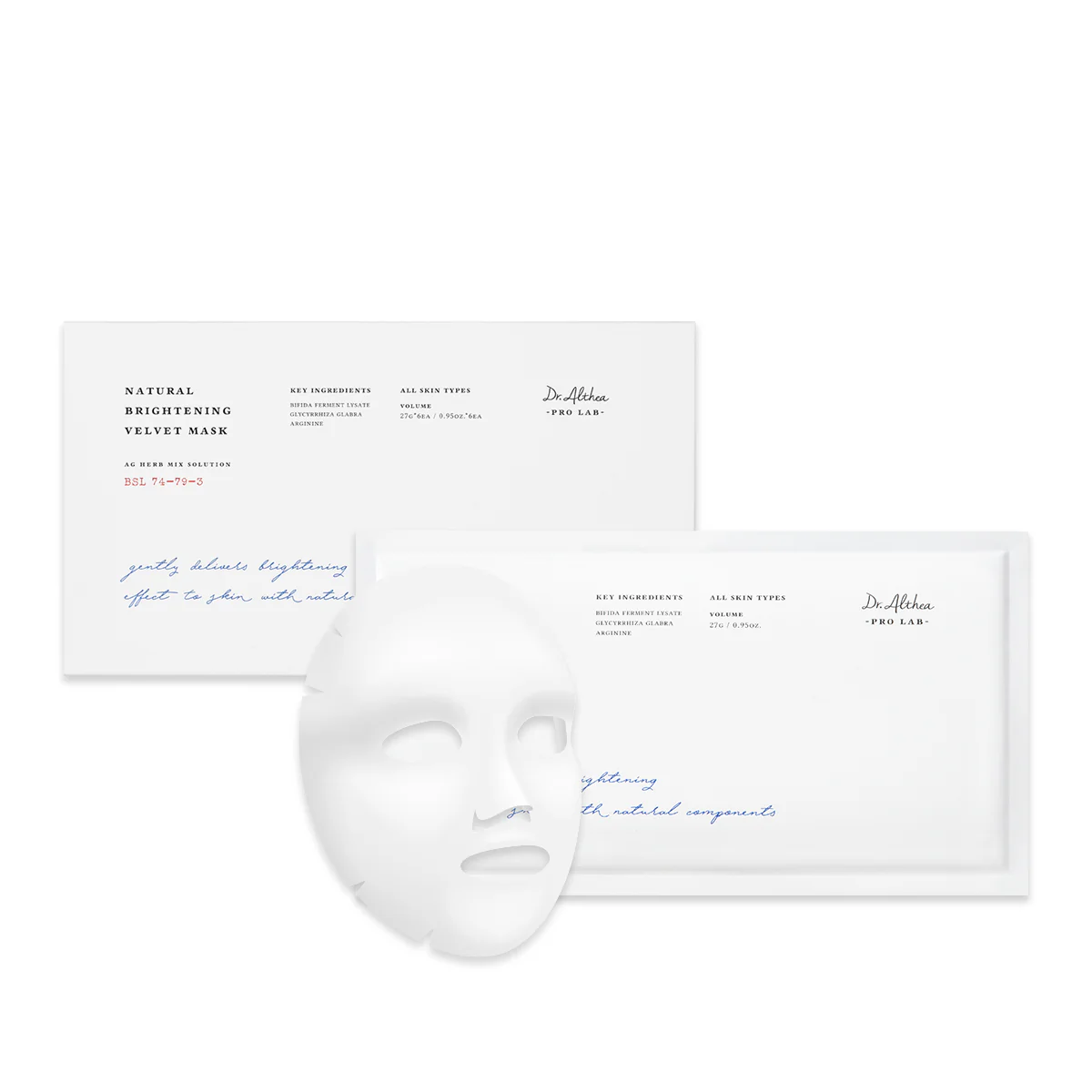 Dr. Althea Natural Brightening Velvet Mask(6pcs) Dr. Althea