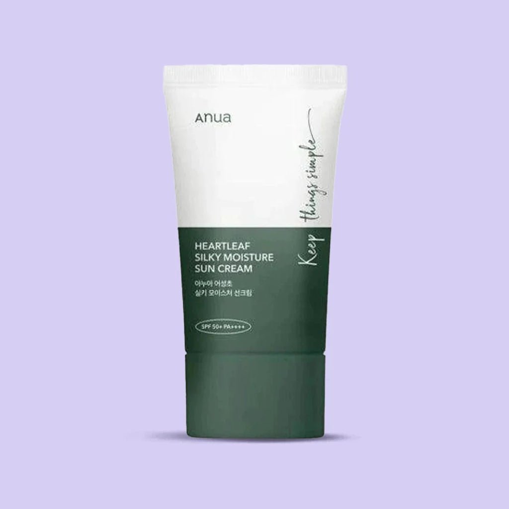 Anua Heartleaf Silky Moisture Sun Cream 50 mL tube bottle