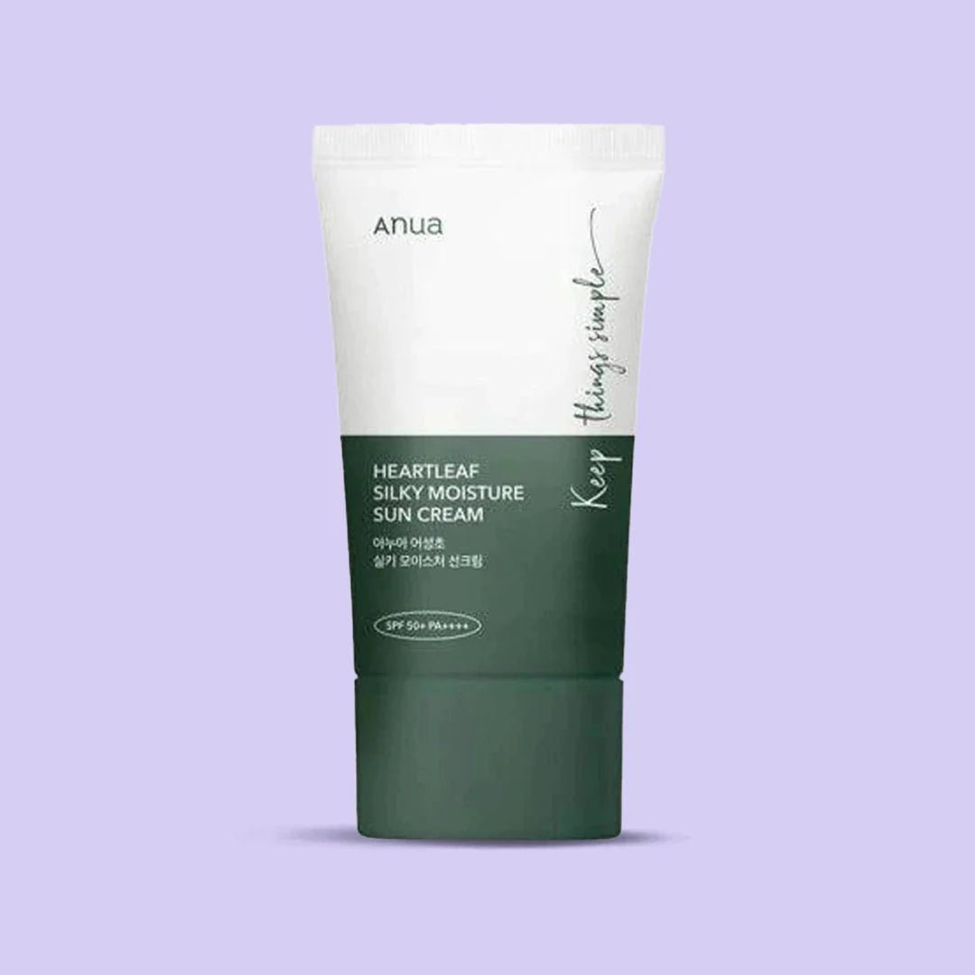 Anua Heartleaf Silky Moisture Sun Cream 50 mL tube bottle