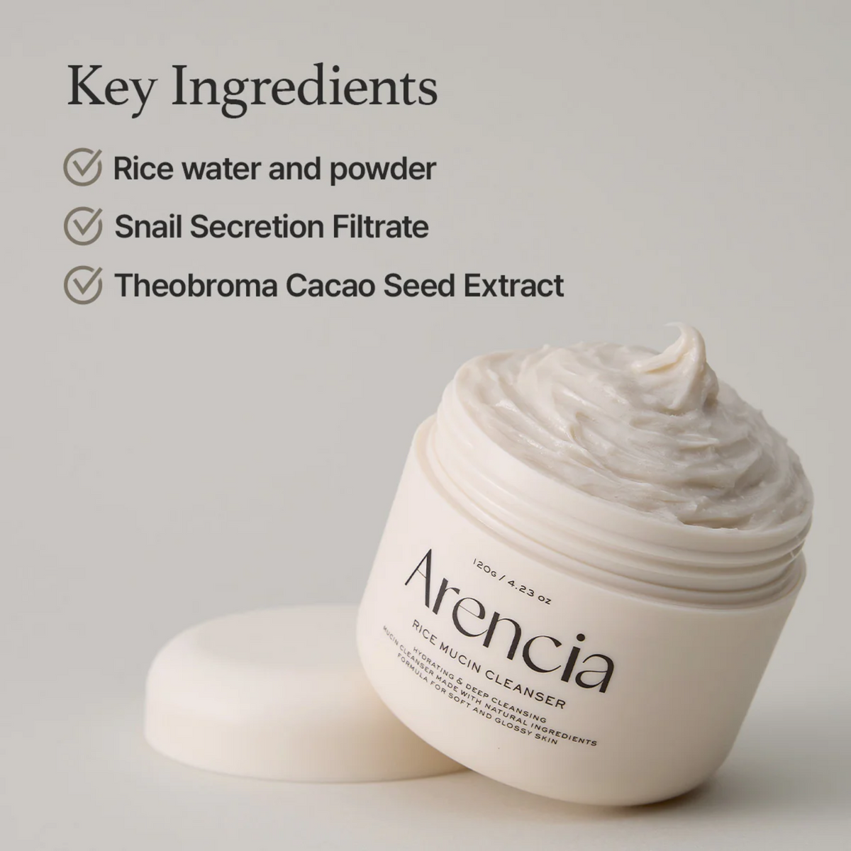 Arencia Rice Mucin Cleanser 120g Arencia