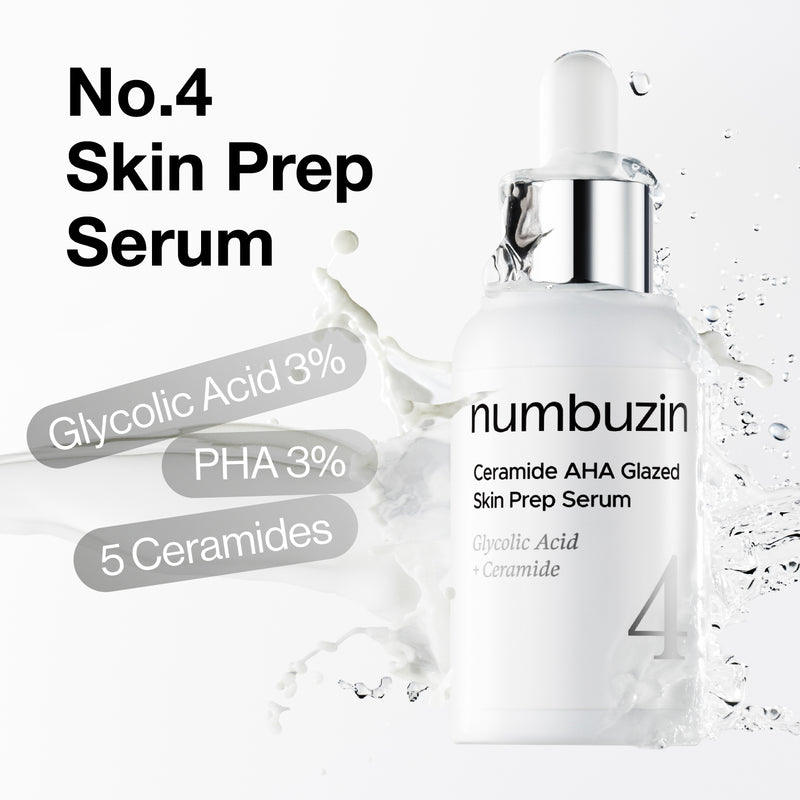 numbuzin No.4 Ceramide AHA Glazed Skin Prep Serum 30mL
