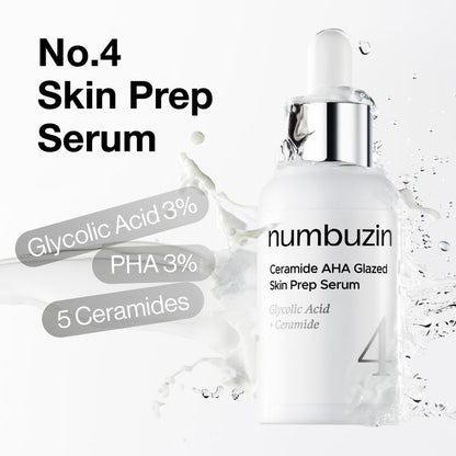 numbuzin No.4 Ceramide AHA Glazed Skin Prep Serum 30mL