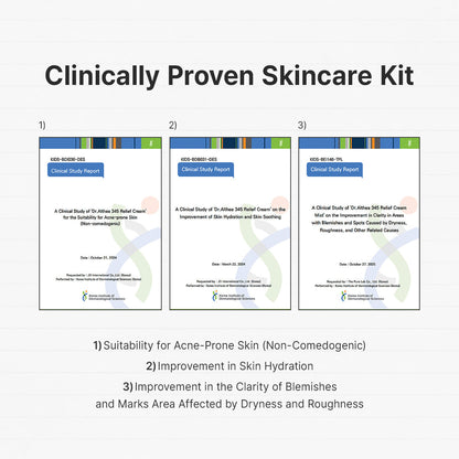 Dr. Althea 345 Relief Travel Set with Cream Mist 60ml, Relief Serum 15ml and Relief Cream 15ml for soothing hydration, PDRN and skin barrier care in UAE.