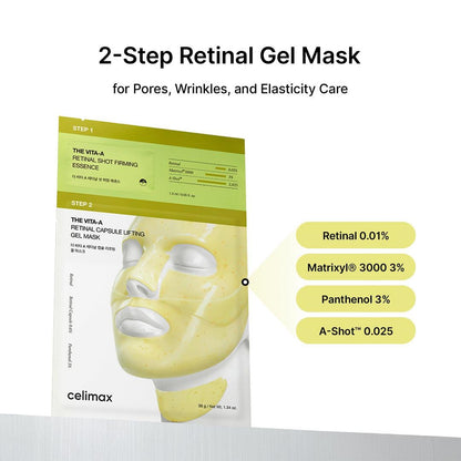 Celimax Vita-A Retinal Shot 2-Step Gel Mask 4EA