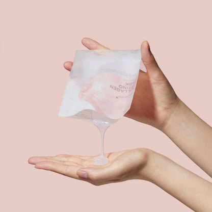 Medicube Collagen Lifting Mask product dispensed on hand