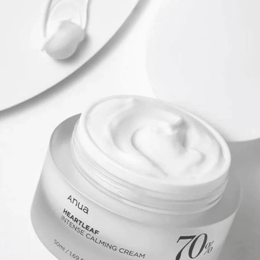 Anua Heartleaf 70 Intense Calming Cream open container