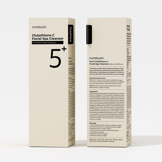 numbuzin No.5+ Glutathione C Facial Spa Cleanser 200 mL numbuzin