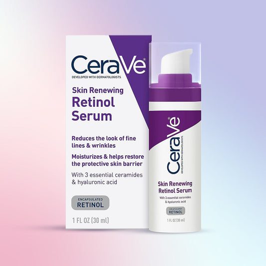 CeraVe Skin Renewing Retinol Serum bottle with packaging