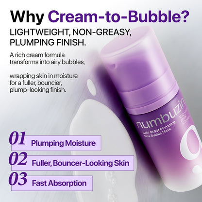 numbuzin No.9 NAD+ PDRN Plumping Glow Bubble Mask 85mL