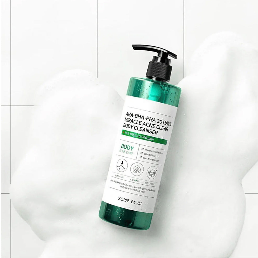 SOME BY MI AHA BHA PHA clear body cleanser bottle