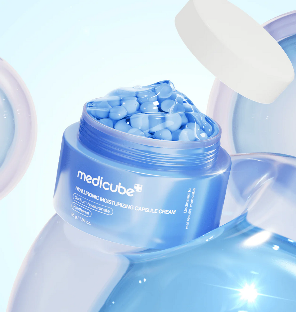 a jar of medicube Hyaluronic Moisturizing Capsule Cream