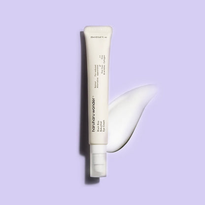 haruharu Bakuchiol Eye Cream tube with product swatch