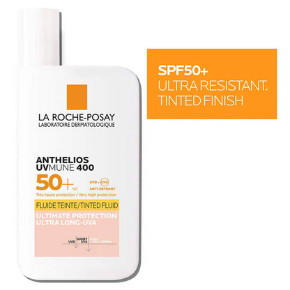 50mL bottle of LA ROCHE-POSAY Anthelios UVMune 400 Fluid Tinted SPF50+ 