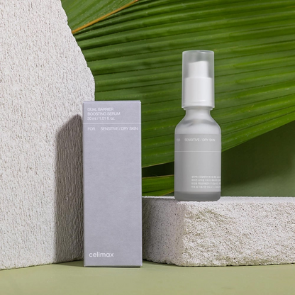 celimax Dual Barrier Skin Boosting Serum 30mL product bottle with box packaging 