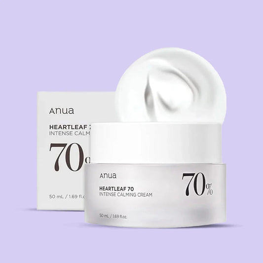 Anua Heartleaf 70 Intense Calming Cream 50 mL jar with box packaging