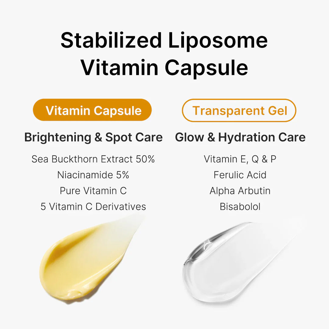 medicube Deep Vita C Capsule Cream 55g Difference with transparent Gel