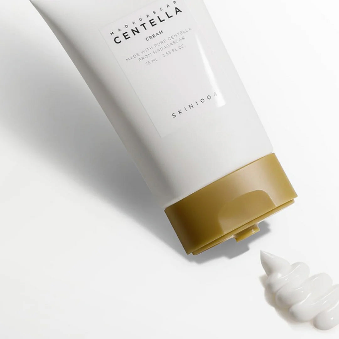 SKIN1004 Moisturizing Face Cream product dispensed out of the bottle