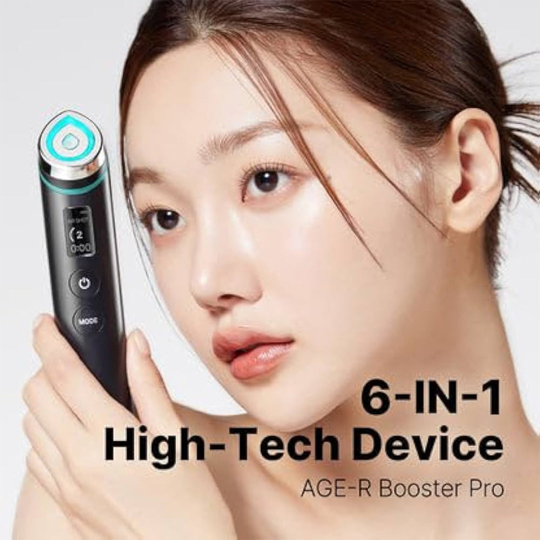 woman holding Medicube AGE-R Booster Pro
