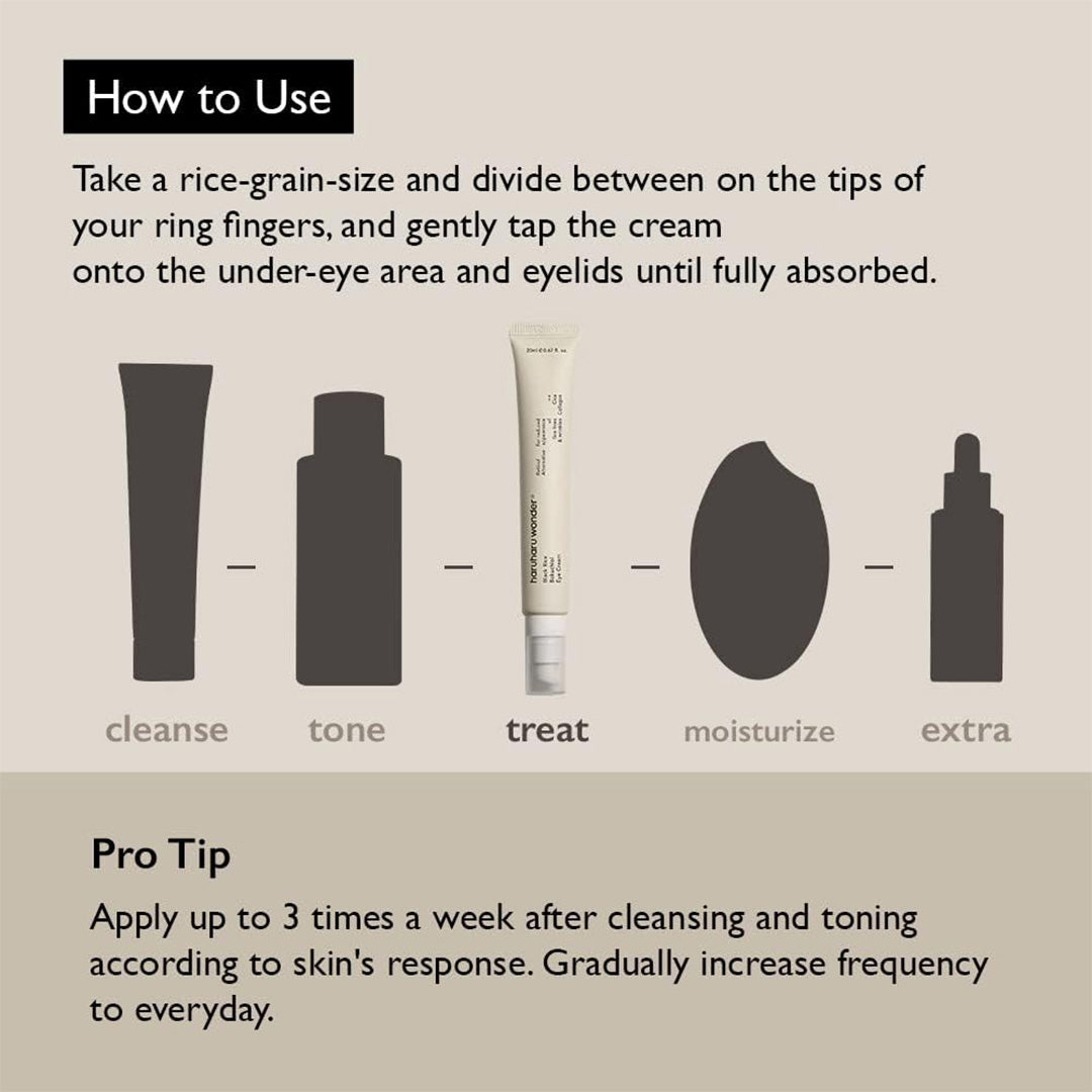 directions to use haruharu wonder Black Rice Bakuchiol Eye Cream