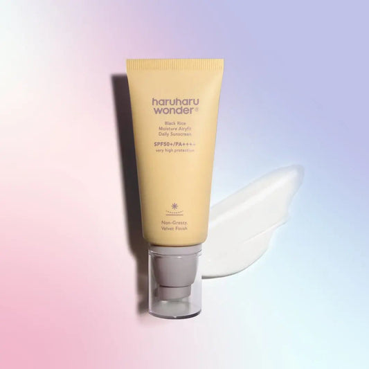 haruharu wonder Black Rice Moisture Airyfit Daily Sunscreen 50mL (1.69fl.oz), Reef Safe Formula, Non-Greasy Velvet Finish HARU HARU WONDER