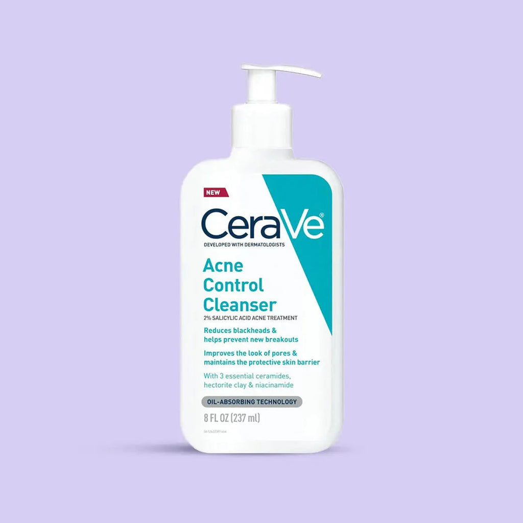 CeraVe Face Wash Acne Treatment Salicylic Acid Cleanser with Purifying Clay for Oily Skin Blackhead Remover and Clogged Pore Control 8 Ounce, multi, 8 Fl Oz, 237 ml CeraVe